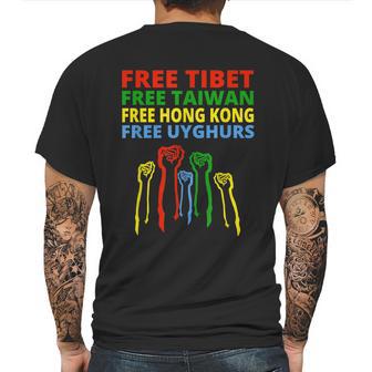 Free Tibet Free Taiwan Free Hong Kong Free Uyghurs Protest Graphic Design Printed Casual Daily Basic Mens Back Print T-shirt | Favorety AU