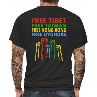 Free Tibet Free Taiwan Free Hong Kong Free Uyghurs Protest Gift Mens Back Print T-shirt | Favorety CA