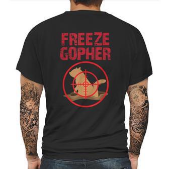 Freeze Gopher Hunting Funny Gopher Hunter Graphic Design Printed Casual Daily Basic Mens Back Print T-shirt | Favorety CA