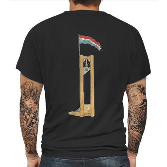 French Guillotine France Paris Flag Bastille Day Mens Back Print T-shirt | Favorety