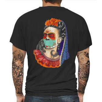 Frida Kahlo Art Girl Mens Back Print T-shirt | Favorety