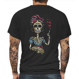 Frida Kahlo Funny Skeleton Mens Back Print T-shirt | Favorety AU