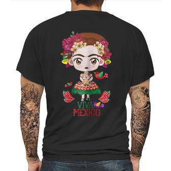 Frida Kahlo Viva Mexico Mens Back Print T-shirt | Favorety CA