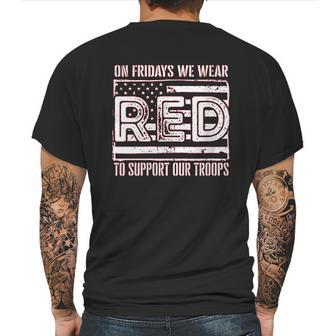 On Fridays We Wear Red To Support Our Troops Mens Back Print T-shirt | Favorety UK