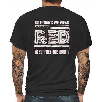 On Fridays We Wear Red To Support Our Troops Mens Back Print T-shirt | Favorety DE