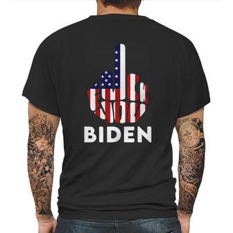 Fuck Biden Middle Finger Usa Flag Mens Back Print T-shirt | Favorety UK