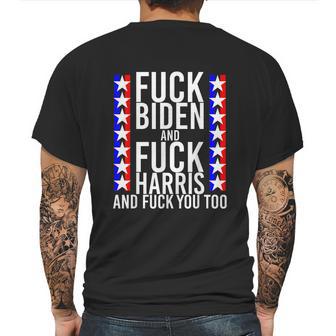 Fuck Kamala Harris And Fuck Joe Biden Offensive Mens Back Print T-shirt | Favorety DE