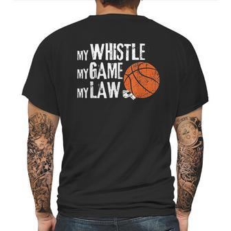 Funny Basketball Referee Quotes Gift I Hoops Ref Mens Back Print T-shirt | Favorety DE