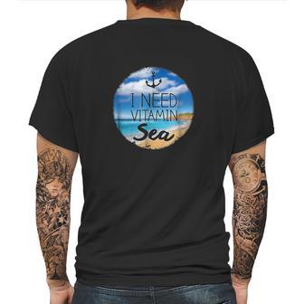 Funny Beach Ocean I Need Vitamin Sea By Zany Brainy Mens Back Print T-shirt | Favorety AU