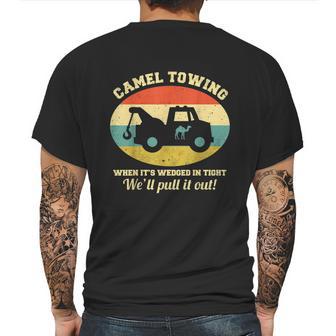 Funny Camel Towing Retro Adult Humor Saying Funny Halloween Gift Mens Back Print T-shirt | Favorety