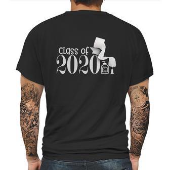 Funny Class Of 2020 Graduation With Toilet Paper And Hand Sanitizer Seniors 2020 Mens Back Print T-shirt | Favorety