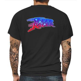 Funny Classic Retro Speed Racer Logo Mens Back Print T-shirt | Favorety