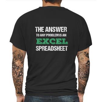 Funny Excel Spreadsheet Mens Back Print T-shirt | Favorety AU