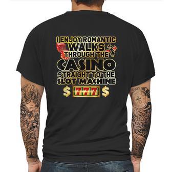 Funny Gambler Slot Machine Casino Las Vegas Gambling Mens Back Print T-shirt | Favorety DE