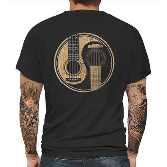 Funny Guitar Guitar Yin Yang Guitarist Mens Back Print T-shirt | Favorety UK