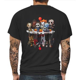 Funny Halloween Cute Halloween Cute Horror Movie Chibi Character Water Reflect Mens Back Print T-shirt | Favorety CA