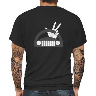 Funny The Jeep Wave Mens Back Print T-shirt | Favorety DE