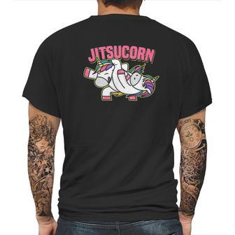 Funny Jiu Jitsu Cute Unicorn Self Defense Mens Back Print T-shirt | Favorety DE