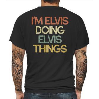 Funny Personalized Gift For Elvis Name Mens Back Print T-shirt | Favorety CA