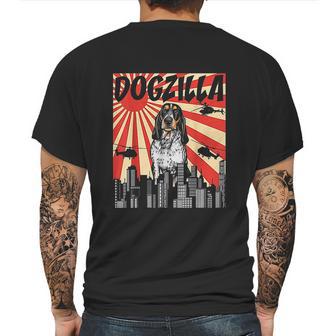 Funny Retro Japanese Dogzilla Bluetick Coonhound Mens Back Print T-shirt | Favorety CA