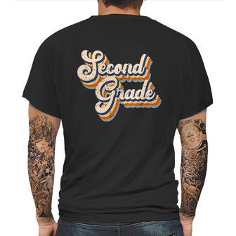 Funny Retro Second Grade Logo Mens Back Print T-shirt | Favorety