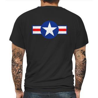 Funny Retro Us Army Usa Star Logo Mens Back Print T-shirt | Favorety