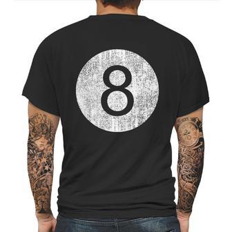 Funny Retro Vintage 8 Ball Logo Mens Back Print T-shirt | Favorety