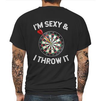 Funny Im Sexy & I Throw It Dart Shooting Throwing Mens Back Print T-shirt | Favorety CA