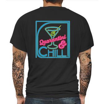 Funny Social Distancing And Chill Mens Back Print T-shirt | Favorety