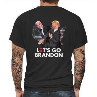 Funny Trump Slap Biden Go Lets Anti Democrat Graphic Design Printed Casual Daily Basic Mens Back Print T-shirt | Favorety AU