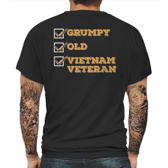 Funny Veteran Grumpy Old Vietnam Veteran Mens Back Print T-shirt | Favorety CA