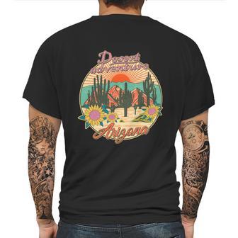 Funny Vintage Retro Travel Arizona Desert Adventure Emblem Mens Back Print T-shirt | Favorety UK