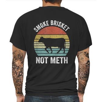 Funny Vintage Smoke Brisket Not Meth Funny Bbq Grilling Master Mens Back Print T-shirt | Favorety UK