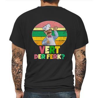 Funny Vintage Vert Der Ferk Retro Swedish Chef Mens Back Print T-shirt | Favorety