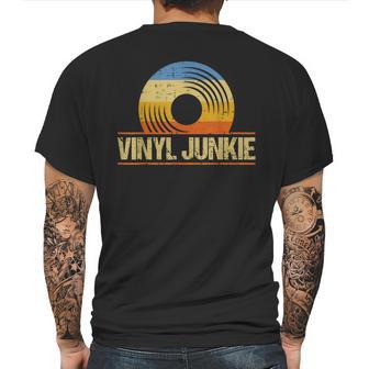 Funny Vinyl Junkie Record Collector Player Dj Mens Back Print T-shirt | Favorety