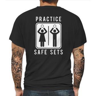 Funny Vollyball Pun Team Practice Safe Sets Tee Mens Back Print T-shirt | Favorety UK