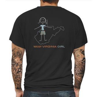 Funny West Virginia Wv Girls West Virginia Mens Back Print T-shirt | Favorety