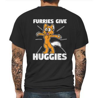 Furry Fandom Furries Give Hugs Mens Back Print T-shirt | Favorety UK