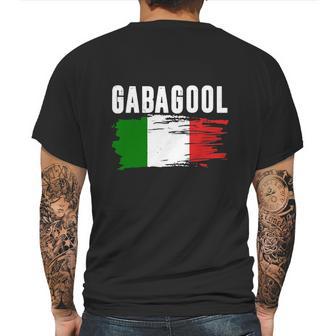 Gabagool Italian Flag Mens Back Print T-shirt | Favorety