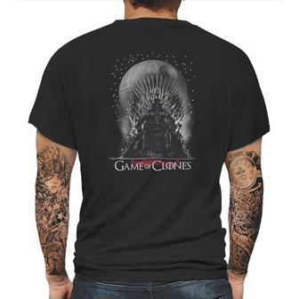 Game Of Clones Mens Back Print T-shirt | Favorety