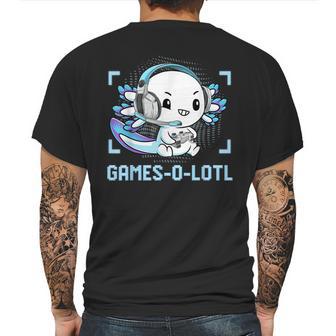 Gamesolotl Axolotl Video Gamer Kawaii Pastel Goth Anime Boys V5 Mens Back Print T-shirt | Favorety AU