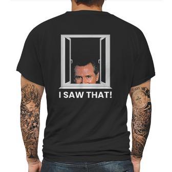 Gavin Newsom I Saw That Watching You Social Distancing Mens Back Print T-shirt | Favorety DE