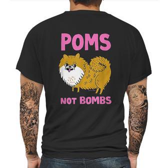 Gemma Correll Poms Not Bombs Mens Back Print T-shirt | Favorety DE