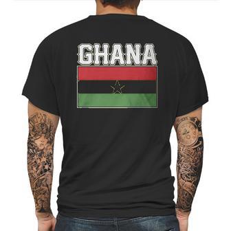 Ghanaian Flag Love Home Mens Back Print T-shirt | Favorety CA