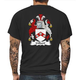 Gilbert Family Crest Coat Of Arms British Family Crests Mens Back Print T-shirt | Favorety AU