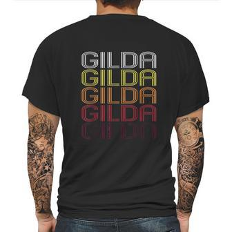 Gilda Retro Wordmark Pattern Vintage Style Mens Back Print T-shirt | Favorety DE