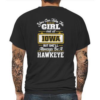 You Can Take The Girl Out Of Iowa But Shell Always Be A Hawkeye Mens Back Print T-shirt | Favorety