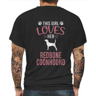 This Girl Loves Her Redbone Coonhound Dog Lover Mens Back Print T-shirt | Favorety CA