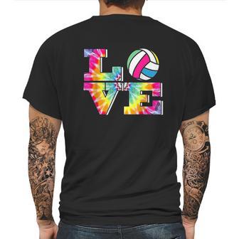 Girls Volleyball Tie Dye Love Colorful For Teenagers Mens Back Print T-shirt | Favorety CA