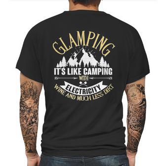 Glamping Its Like Camping With Electricity Mens Back Print T-shirt | Favorety CA